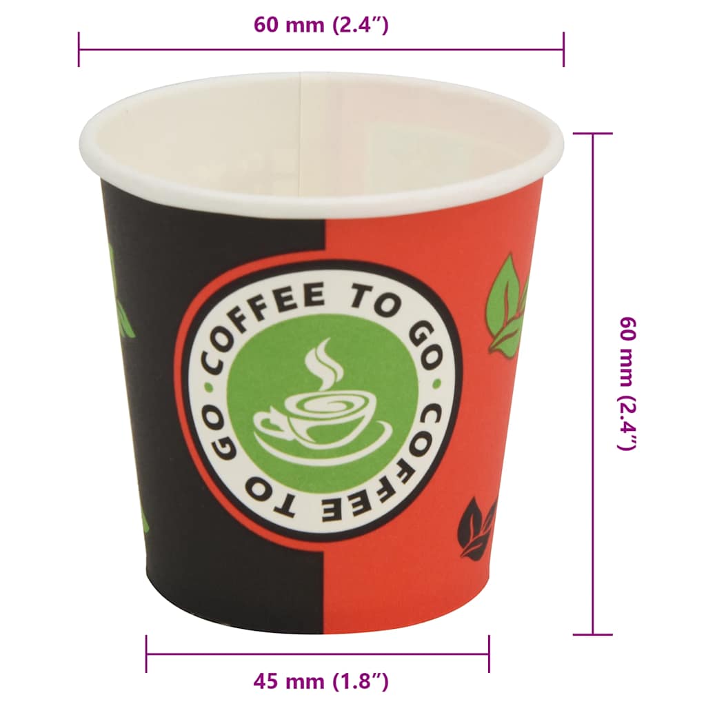 1000 pcs Disposable Coffee Cups Paper 120 ml (4 oz)