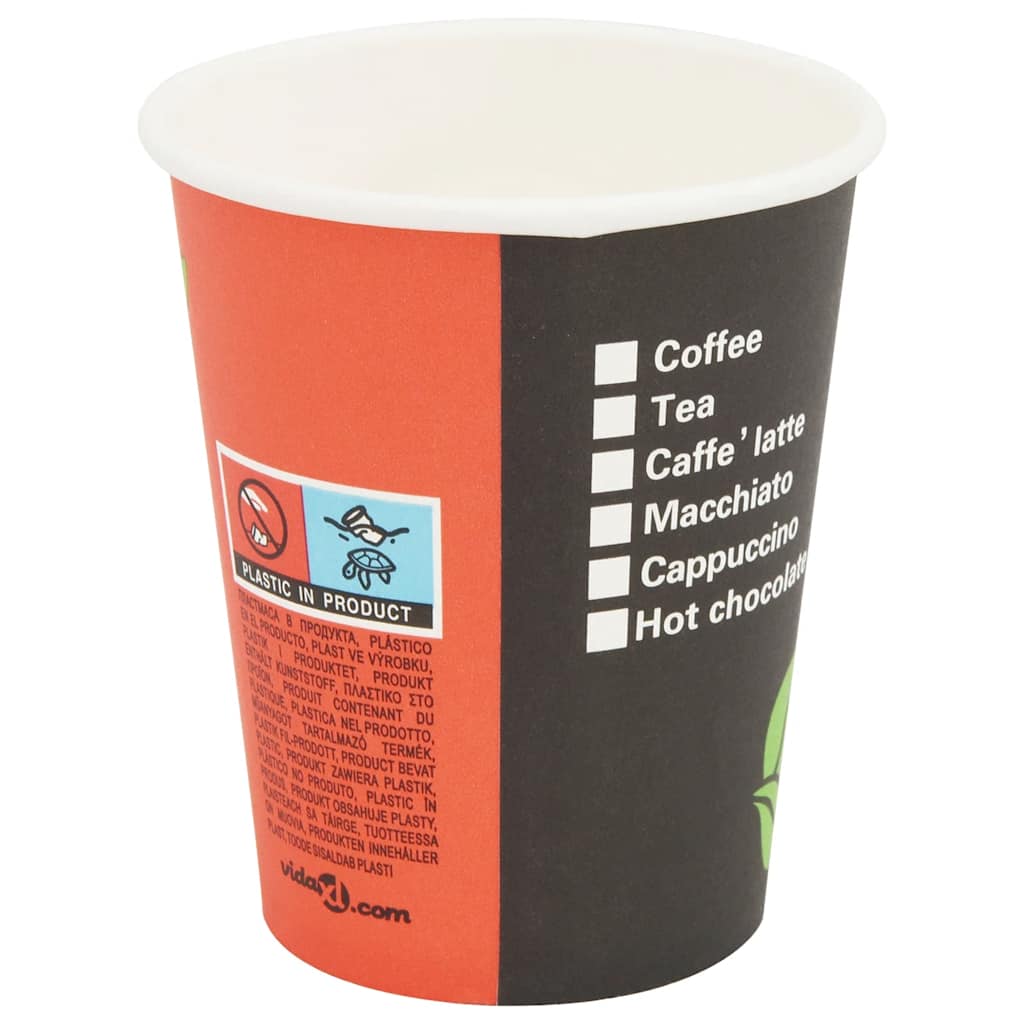 1000 pcs Disposable Coffee Cups Paper 240 ml (8 oz)