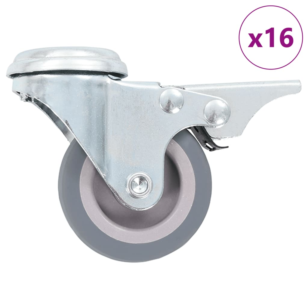 16 pcs Bolt Hole Swivel Casters 50 mm