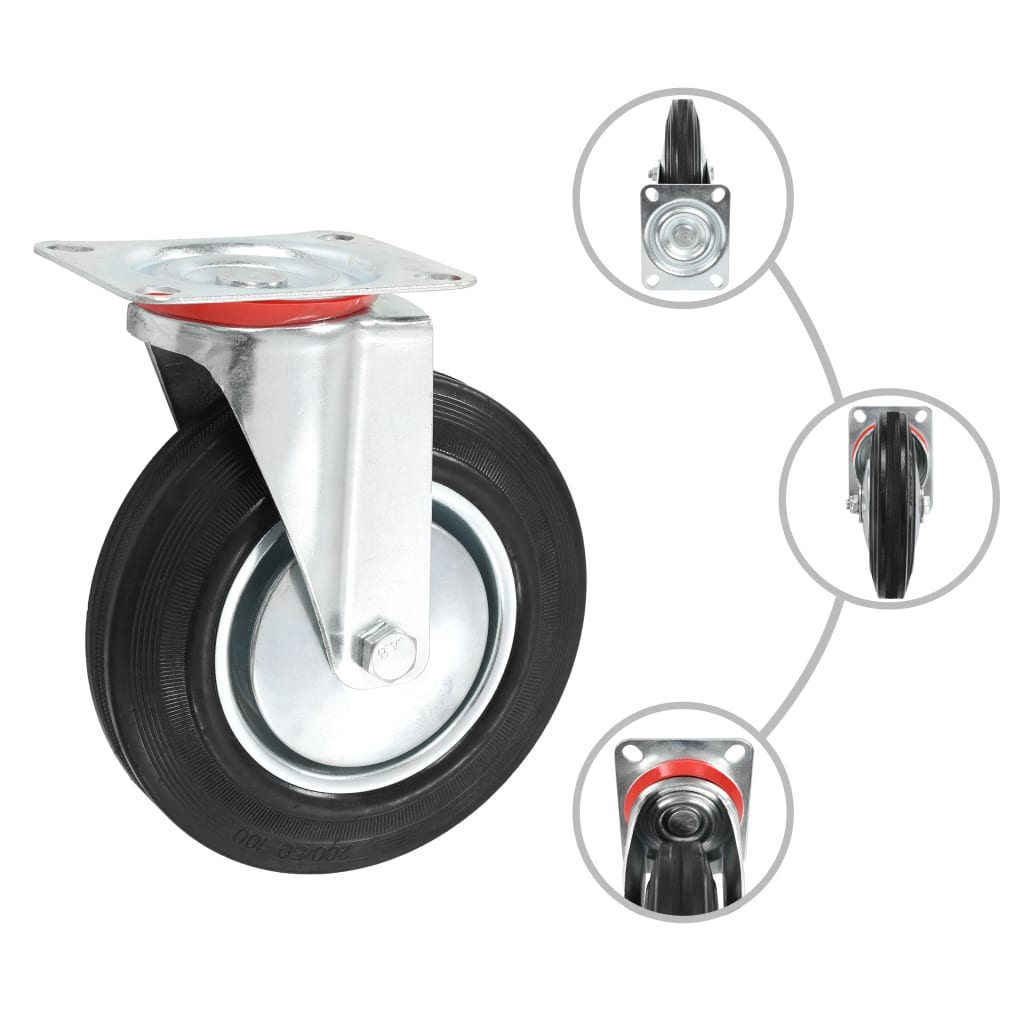 16 pcs Swivel Casters 200 mm