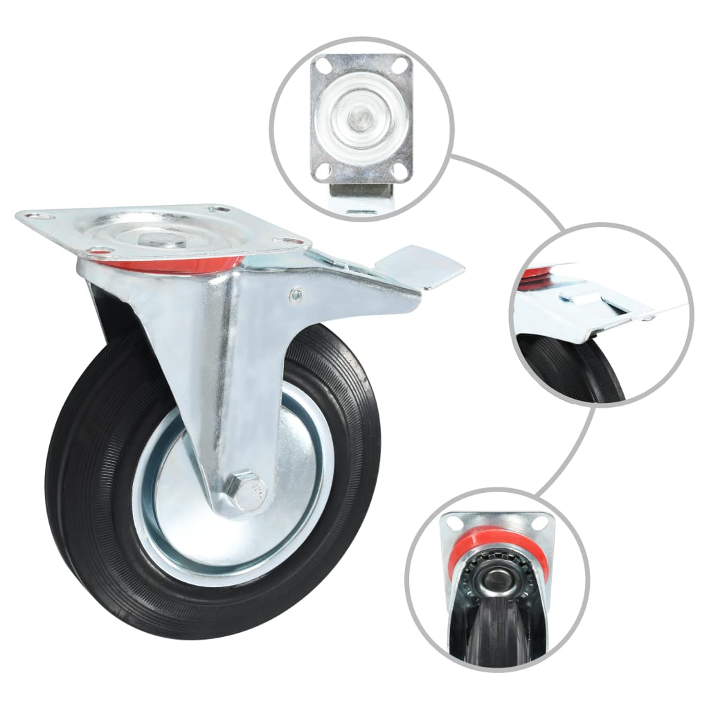 16 pcs Swivel Casters 200 mm