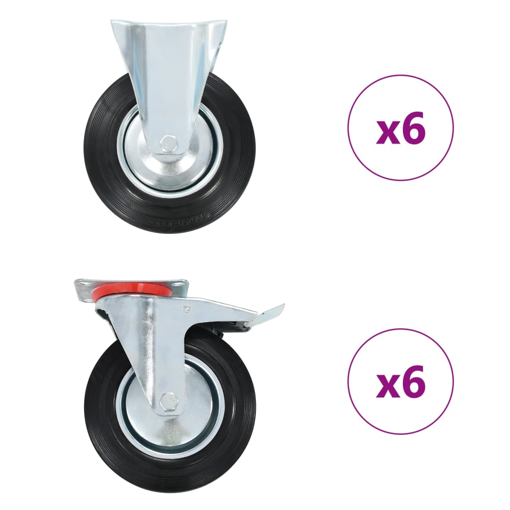 12 pcs Casters 200 mm
