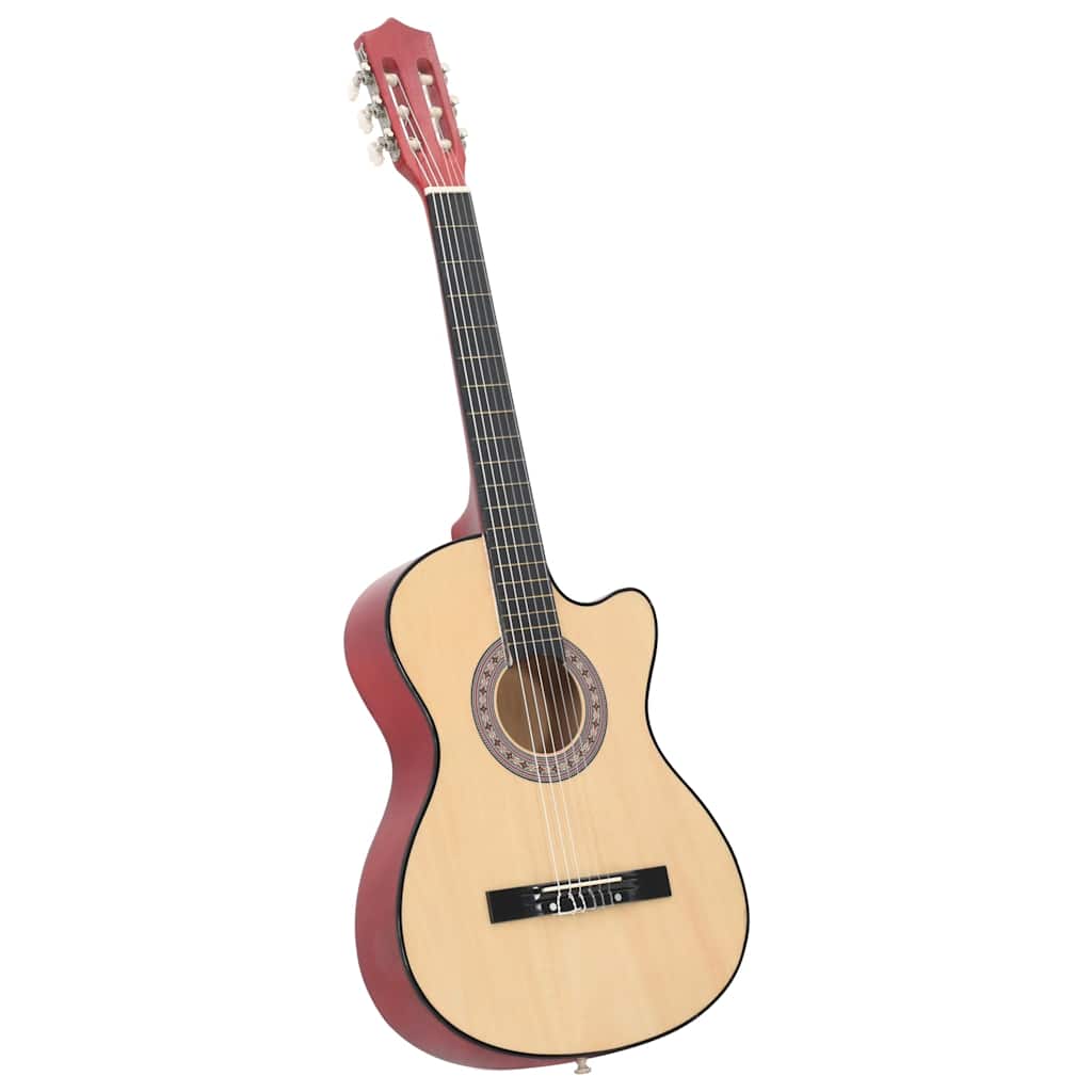 12 Piece Western Acoustic Cutaway Guitar Set with 6 Strings 38