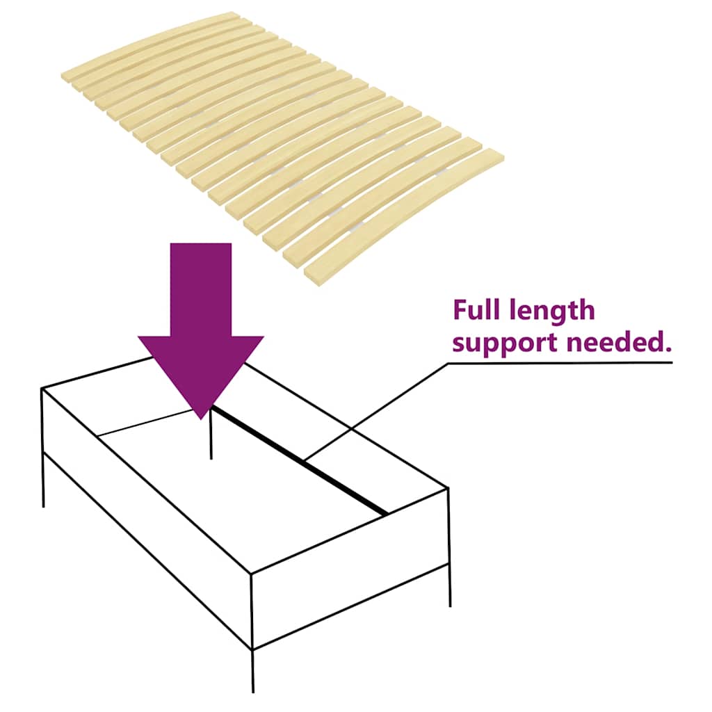Bed Slats Replacement with 24 Slats 90x200 cm