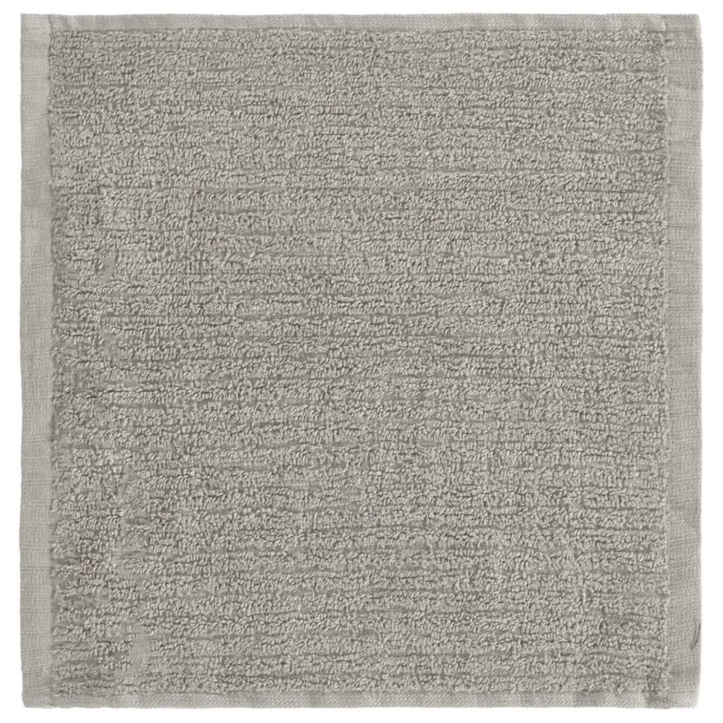 12 Piece Towel Set Grey Cotton