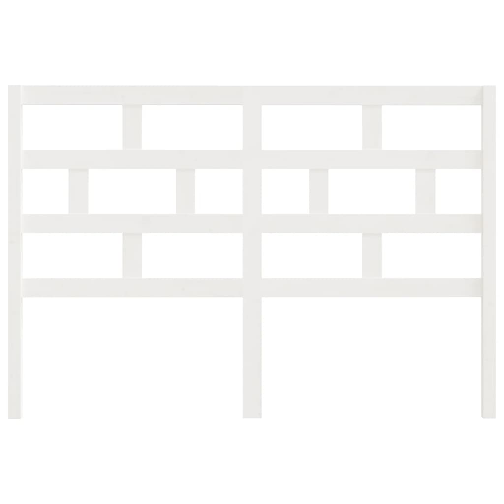 Bed Headboard White 156x4x100 cm Solid Wood Pine