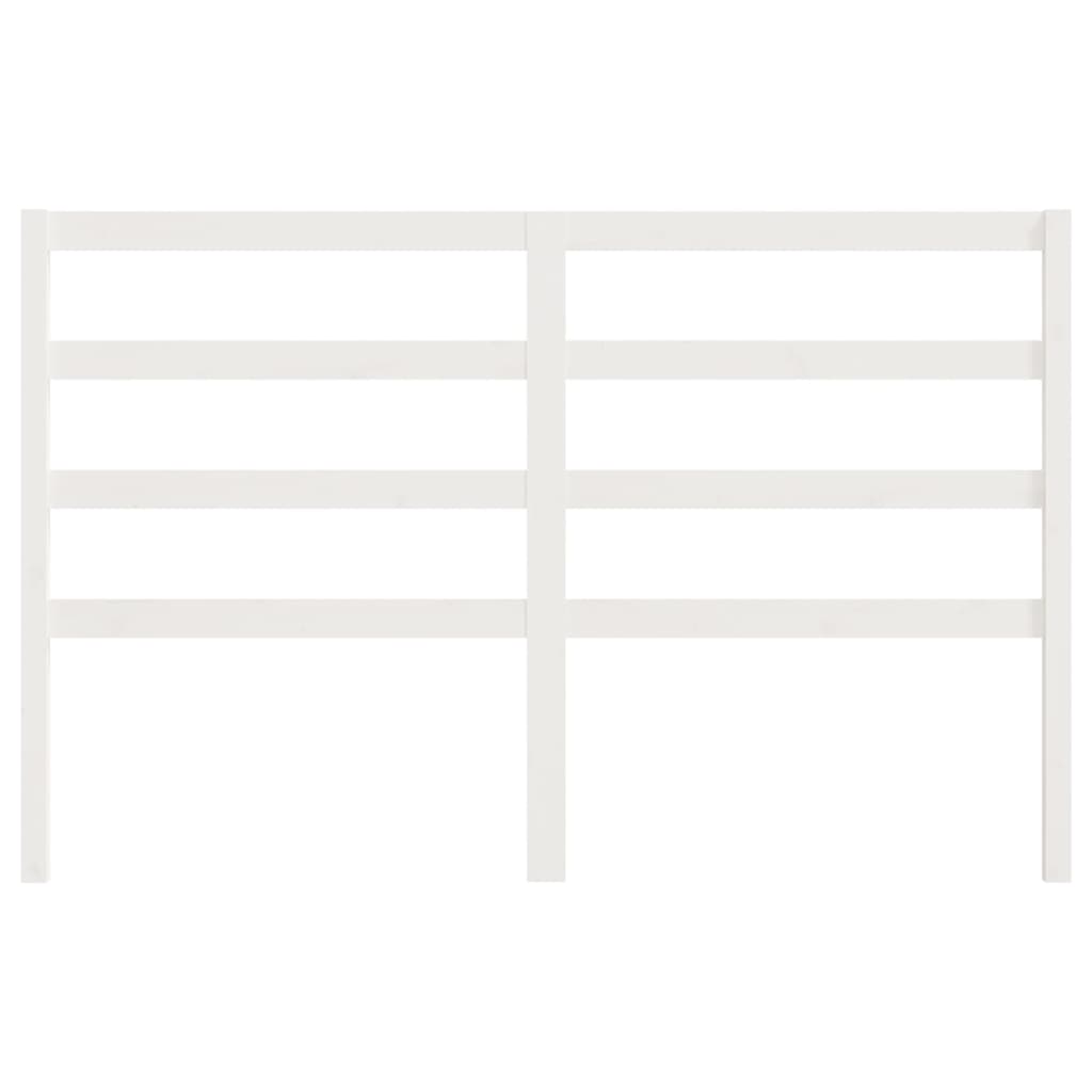 Bed Headboard White 166x4x100 cm Solid Wood Pine