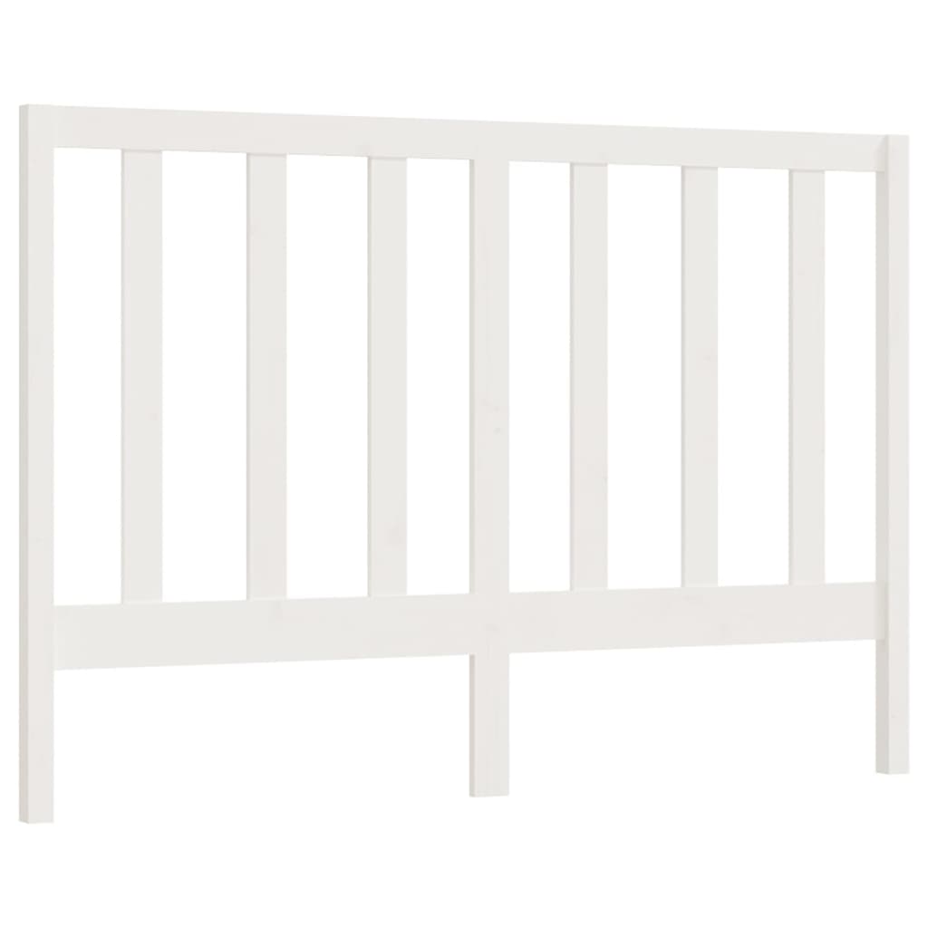 Bed Headboard White 166x4x100 cm Solid Wood Pine