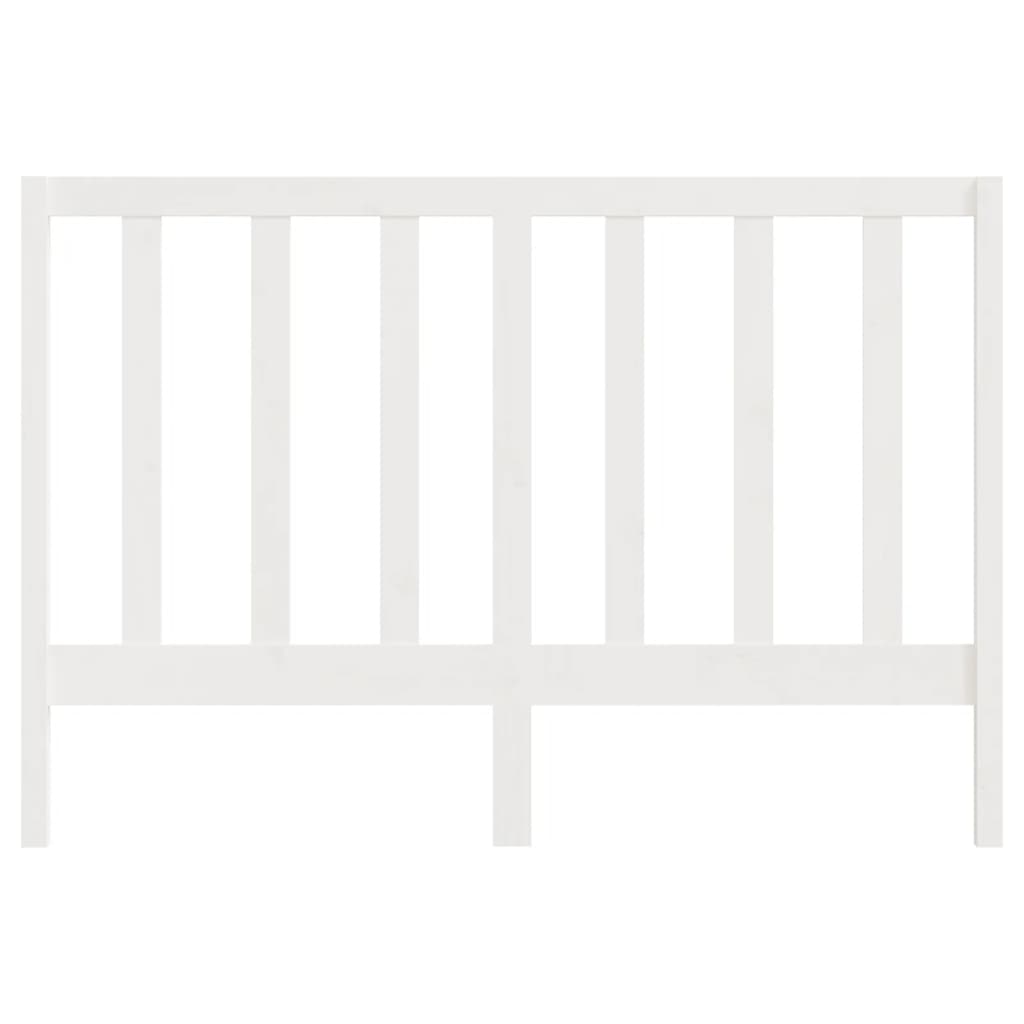 Bed Headboard White 166x4x100 cm Solid Wood Pine
