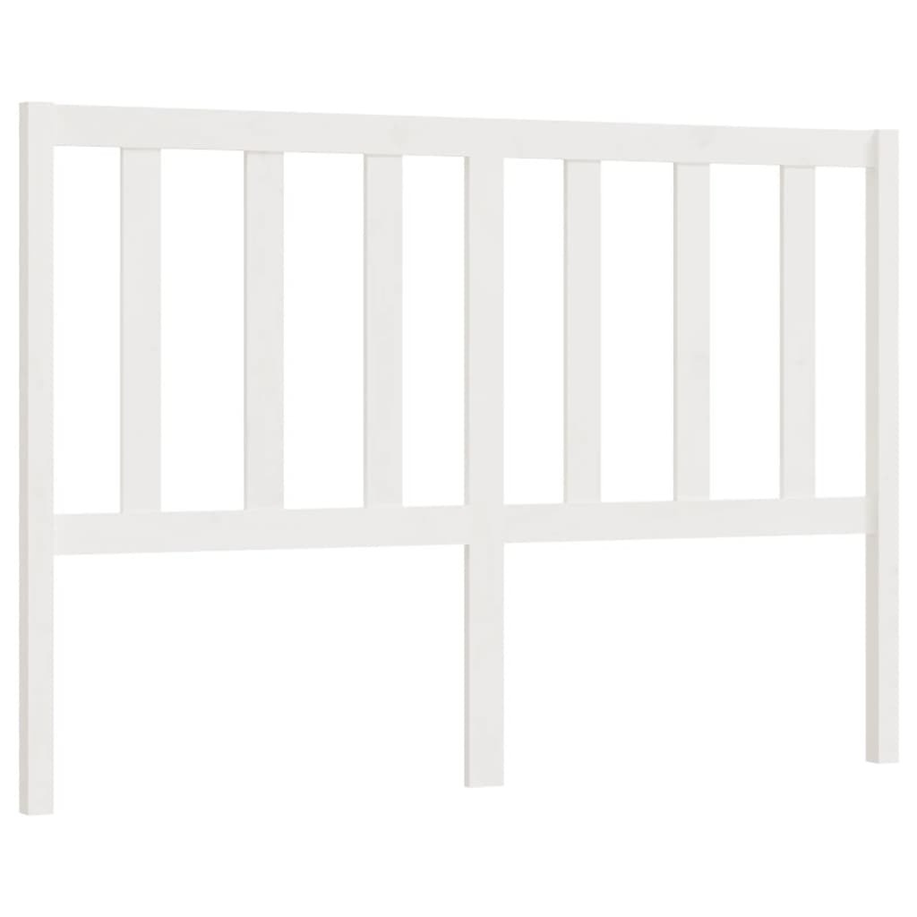 Bed Headboard White 166x4x100 cm Solid Wood Pine