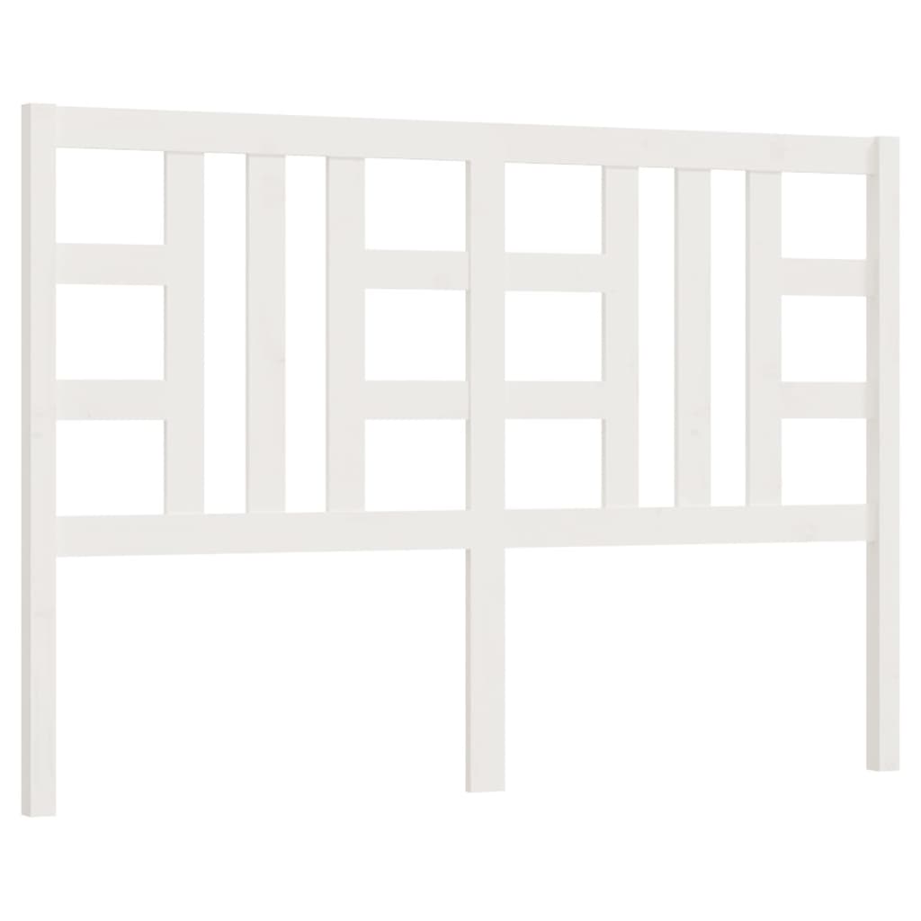 Bed Headboard White 156x4x100 cm Solid Wood Pine
