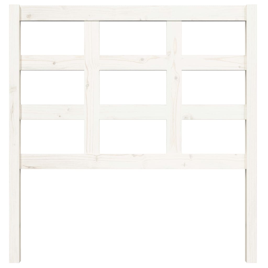Bed Headboard White 95.5x4x100 cm Solid Wood Pine