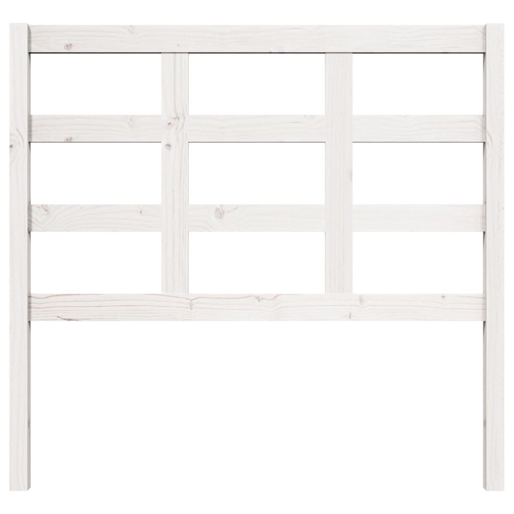 Bed Headboard White 105.5x4x100 cm Solid Wood Pine