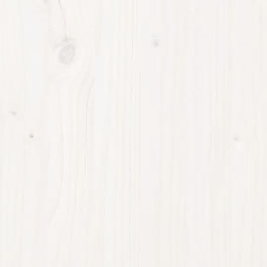 Bed Headboard White 125.5x4x100 cm Solid Pine Wood