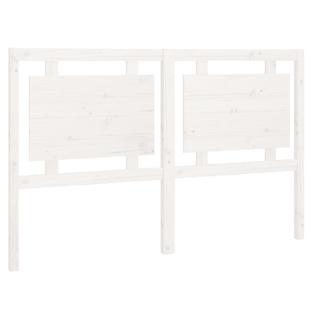 Bed Headboard White 155.5x4x100 cm Solid Pine Wood