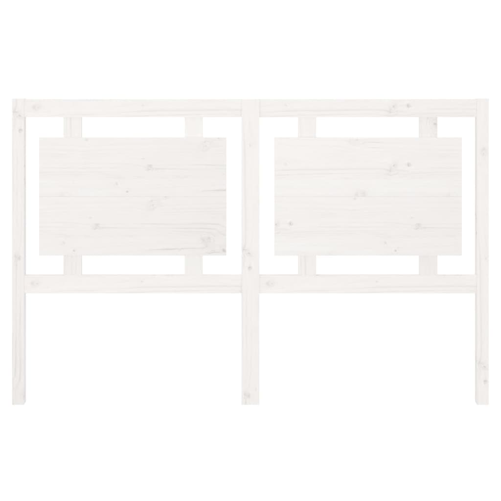 Bed Headboard White 155.5x4x100 cm Solid Pine Wood