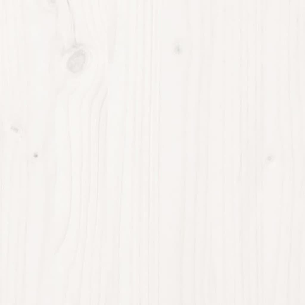 Bed Headboard White 185.5x4x100 cm Solid Pine Wood
