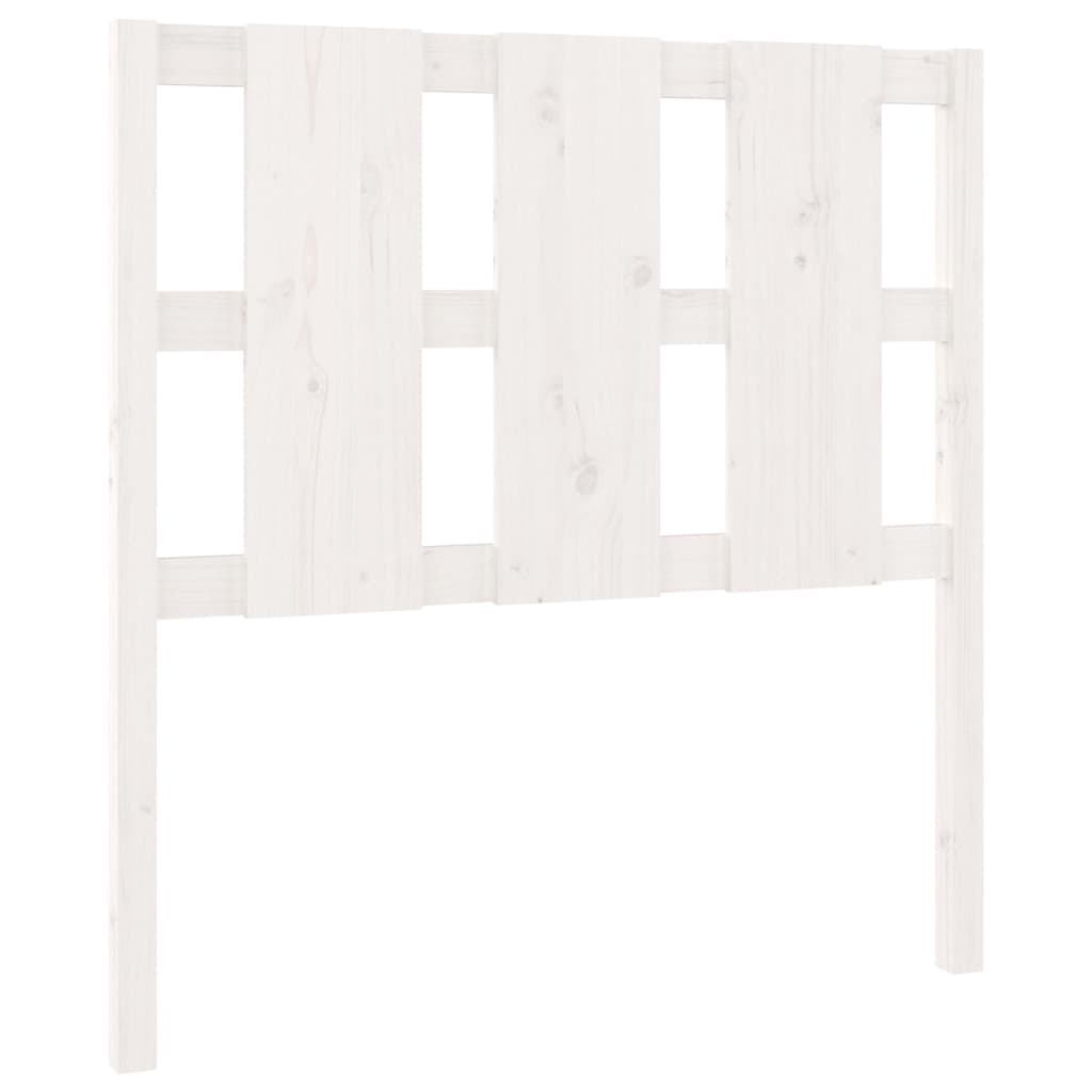Bed Headboard White 95.5x4x100 cm Solid Wood Pine