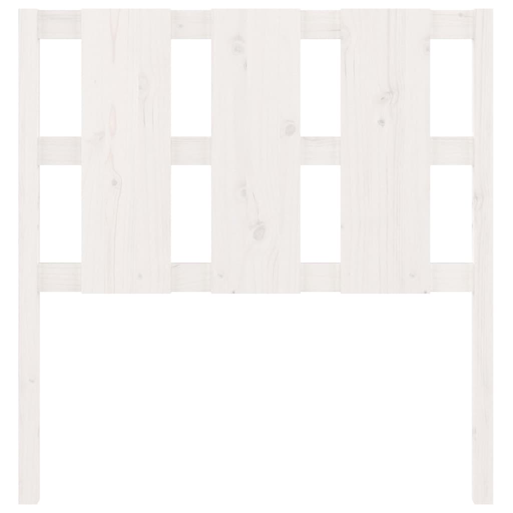 Bed Headboard White 95.5x4x100 cm Solid Wood Pine