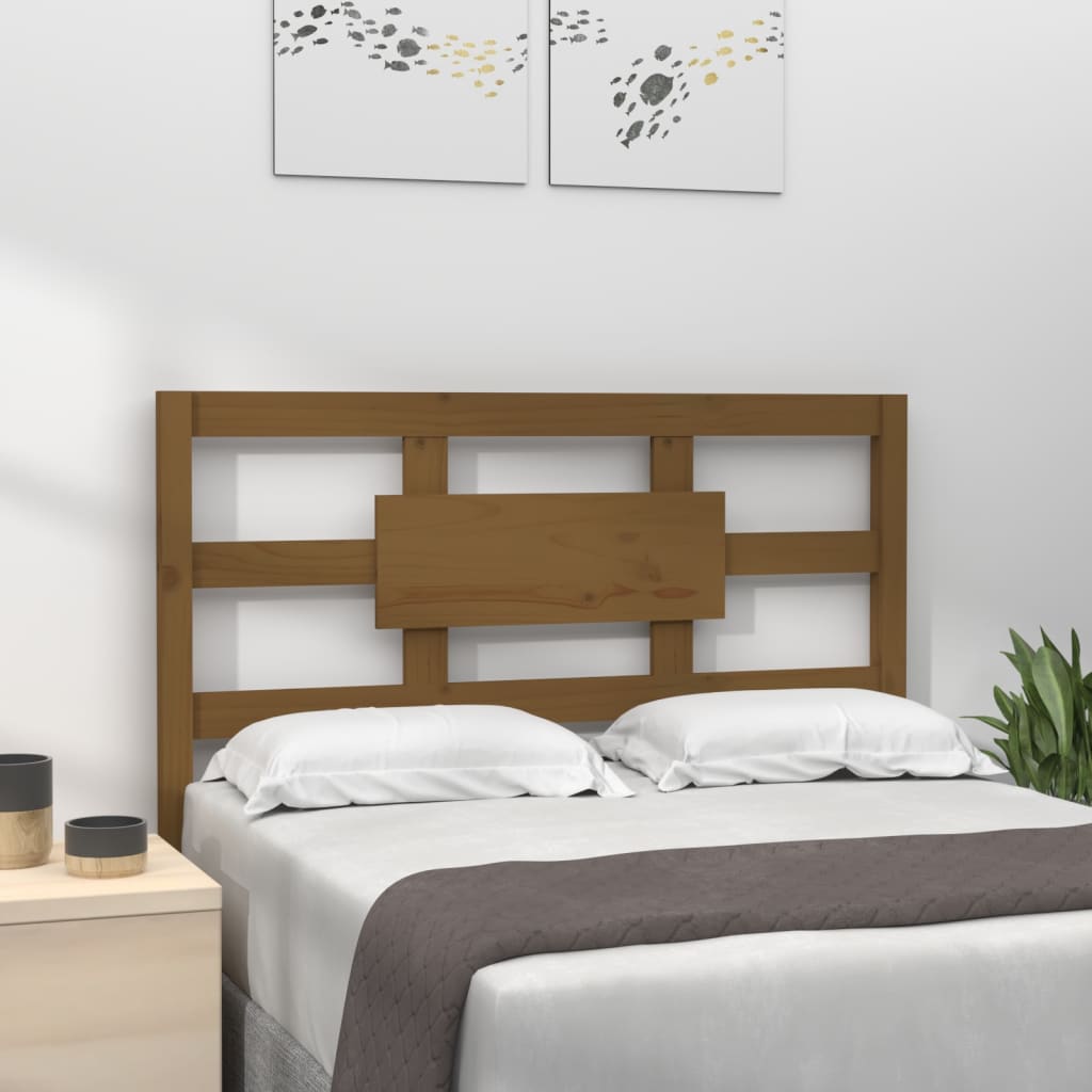 Bed Headboard Honey Brown 95.5x4x100 cm Solid Wood Pine