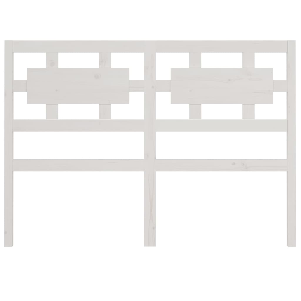 Bed Headboard White 205.5x4x100 cm Solid Wood Pine