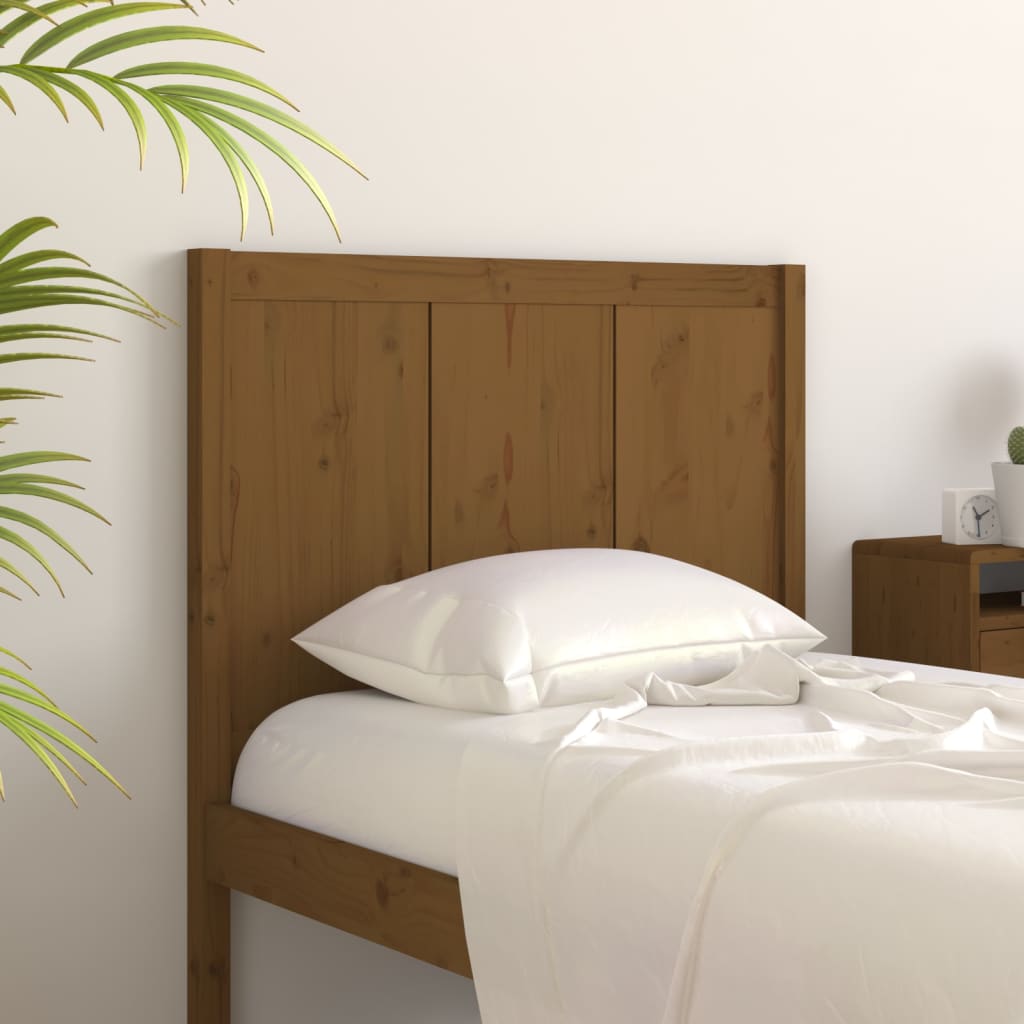 Bed Headboard Honey Brown 95.5x4x100 cm Solid Pine Wood