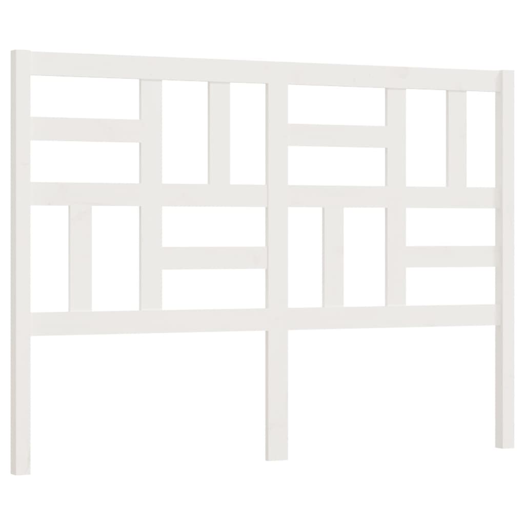 Bed Headboard White 156x4x104 cm Solid Wood Pine