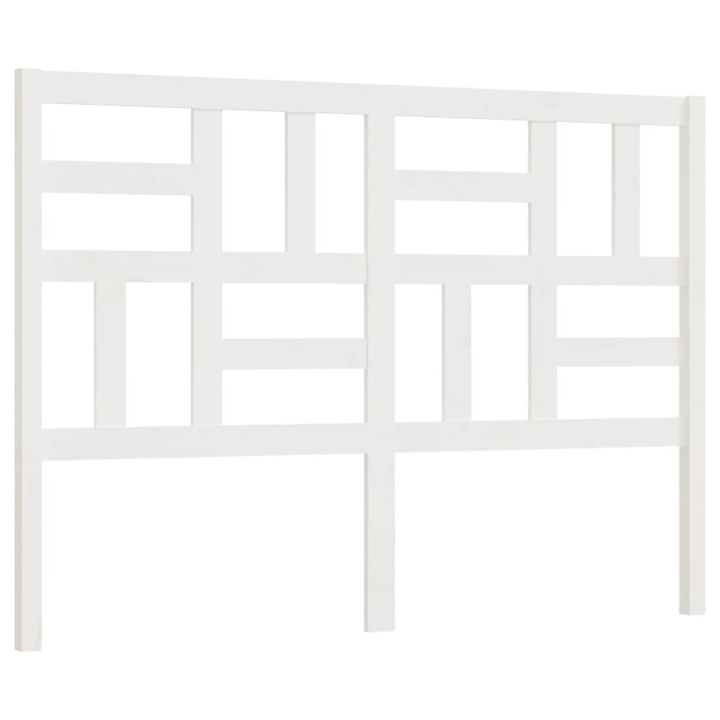 Bed Headboard White 166x4x104 cm Solid Wood Pine