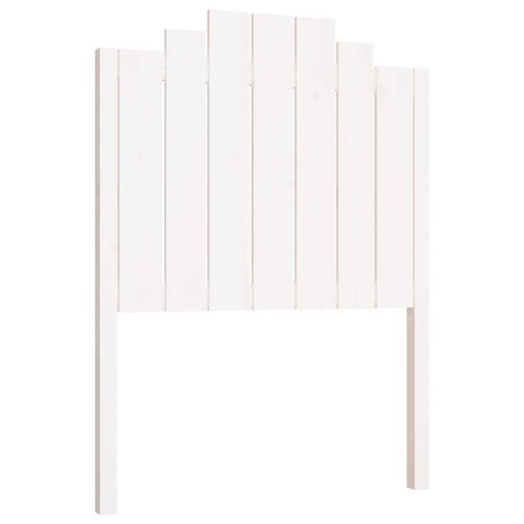 Bed Headboard White 81x4x110 cm Solid Wood Pine