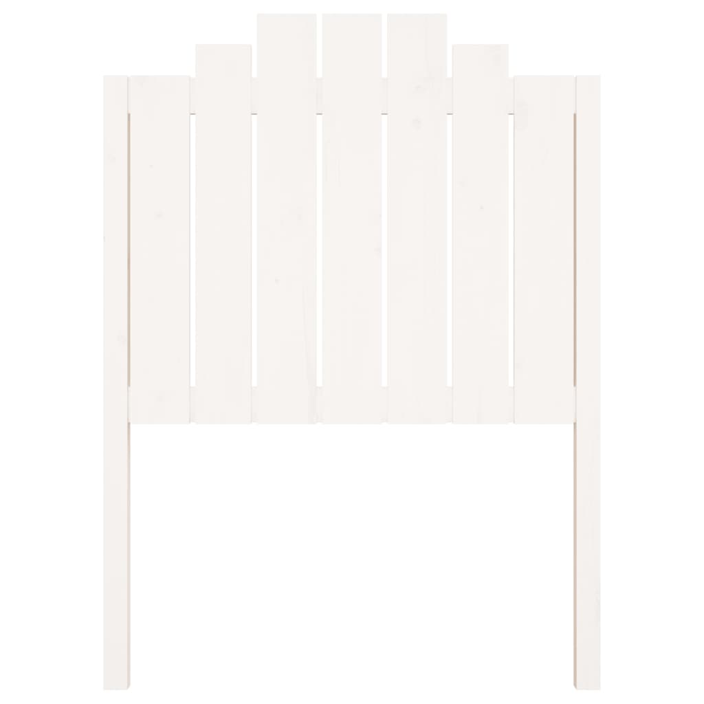 Bed Headboard White 81x4x110 cm Solid Wood Pine