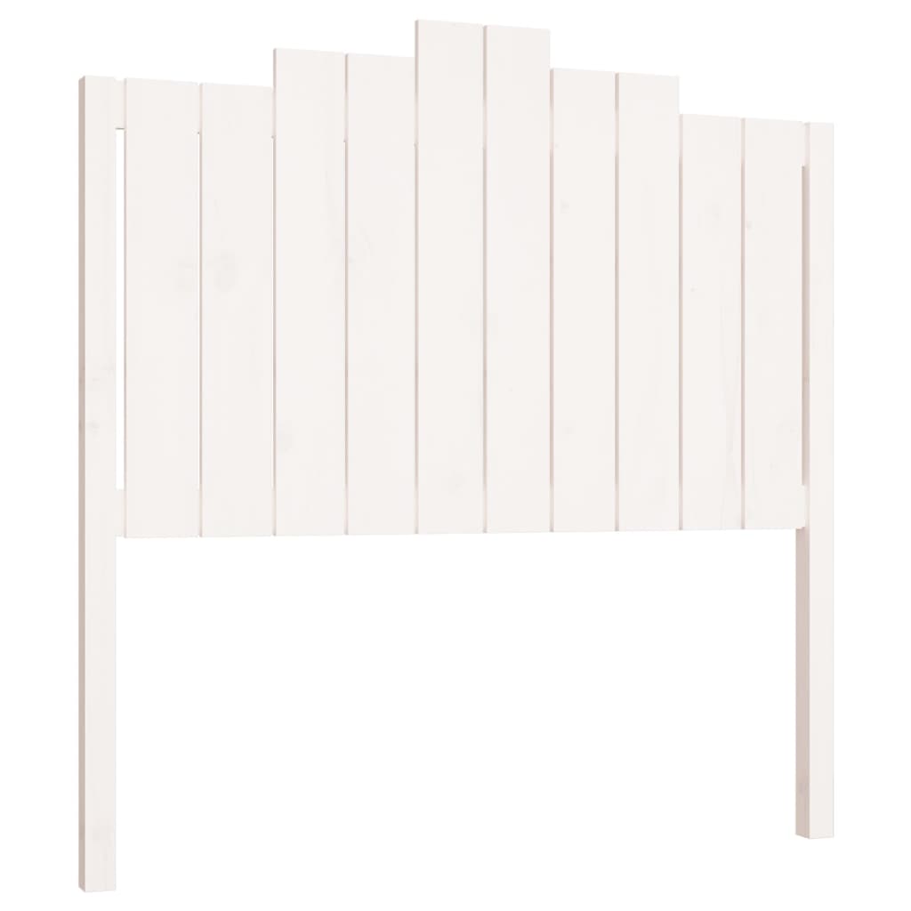 Bed Headboard White 106x4x110 cm Solid Wood Pine