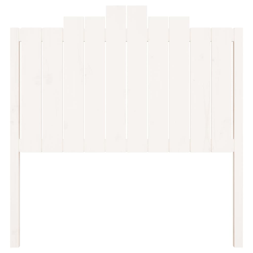 Bed Headboard White 106x4x110 cm Solid Wood Pine