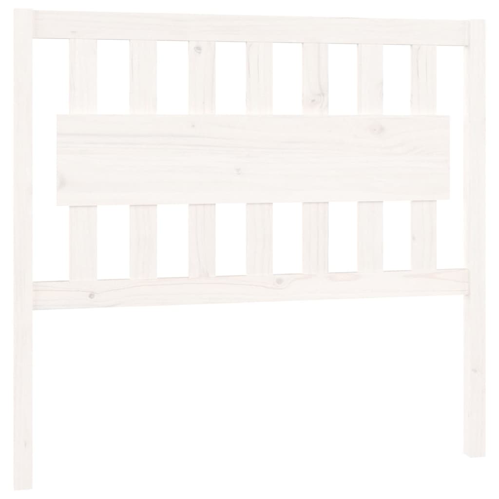 Bed Headboard White 105.5x4x100 cm Solid Wood Pine