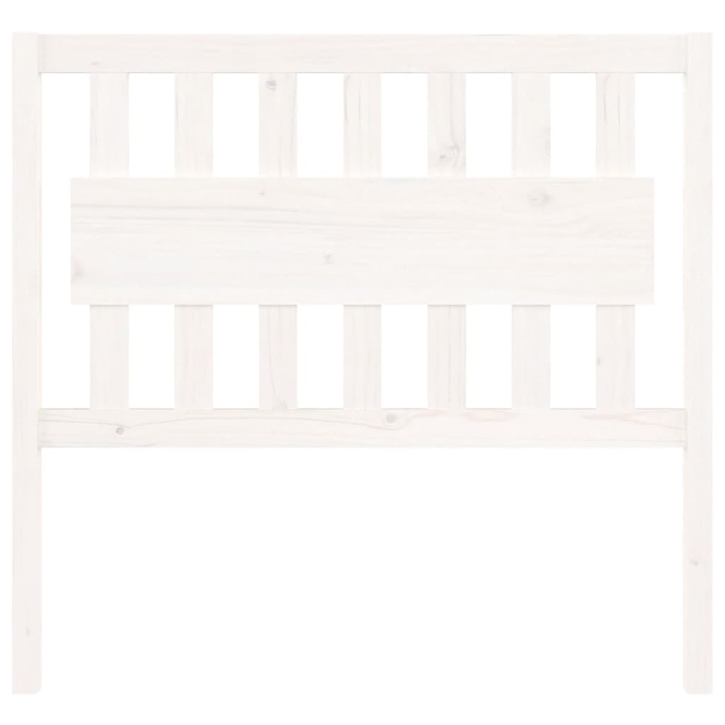 Bed Headboard White 105.5x4x100 cm Solid Wood Pine