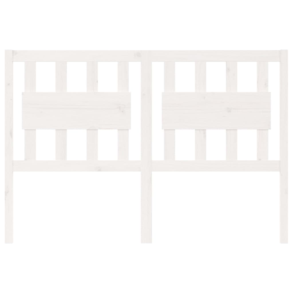 Bed Headboard White 145.5x4x100 cm Solid Wood Pine