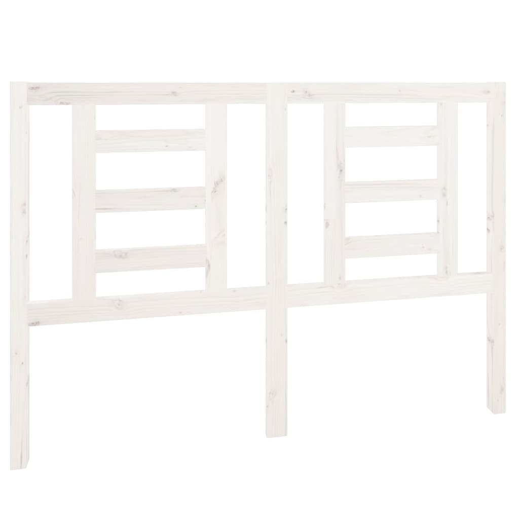 Bed Headboard White 141x4x100 cm Solid Wood Pine