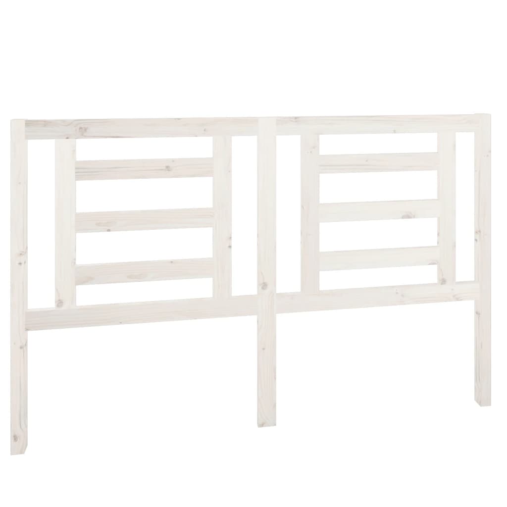 Bed Headboard White 156x4x100 cm Solid Pine Wood