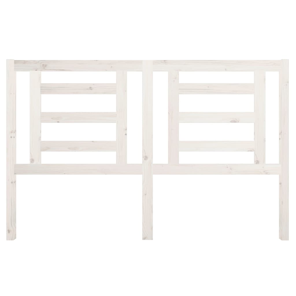 Bed Headboard White 156x4x100 cm Solid Pine Wood