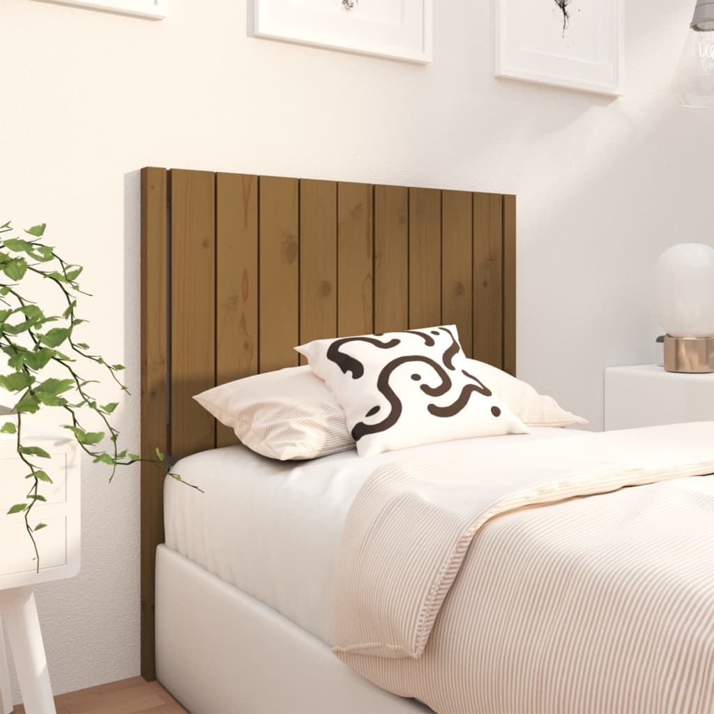 Bed Headboard Honey Brown 95.5x4x100 cm Solid Wood Pine