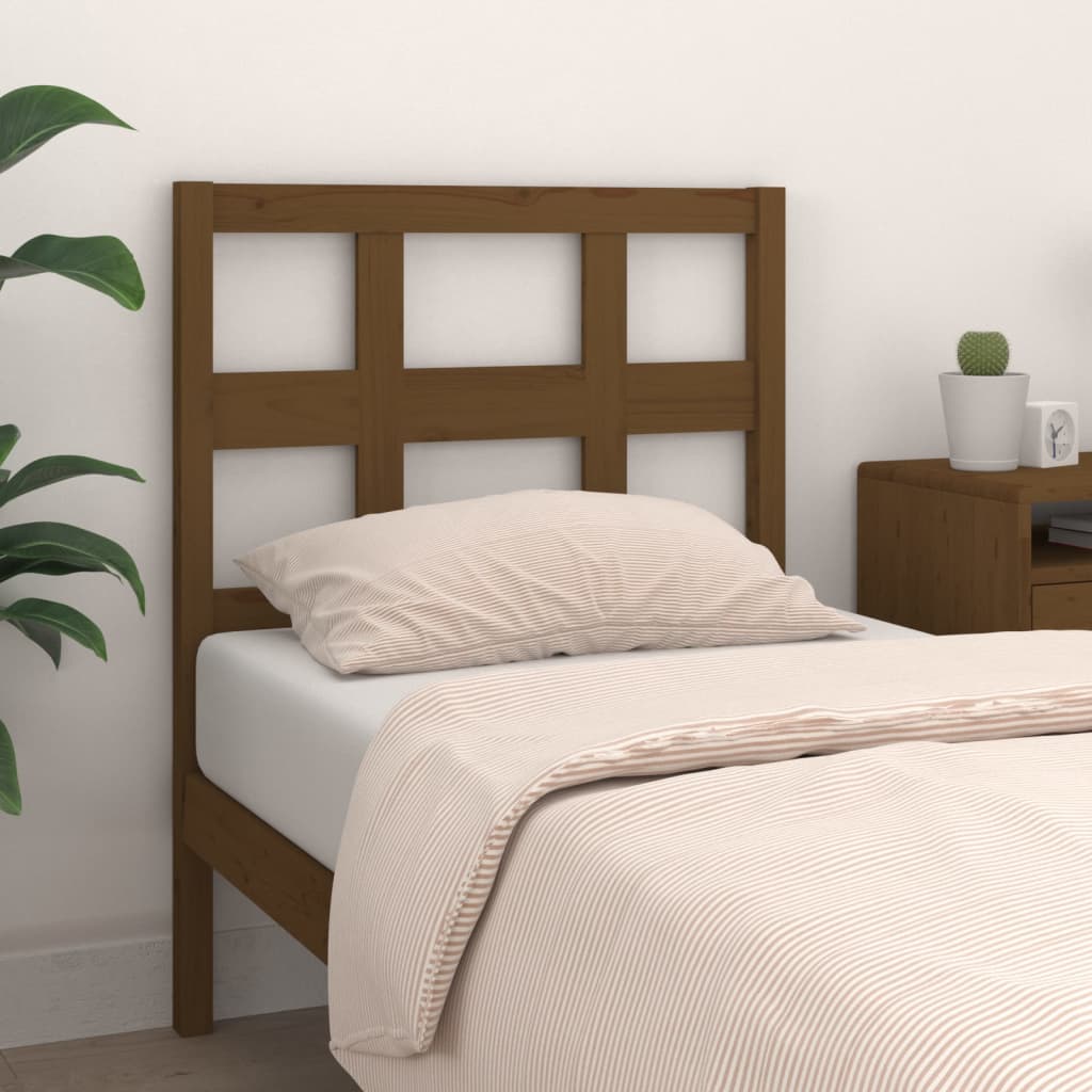 Bed Headboard Honey Brown 95.5x4x100 cm Solid Wood Pine