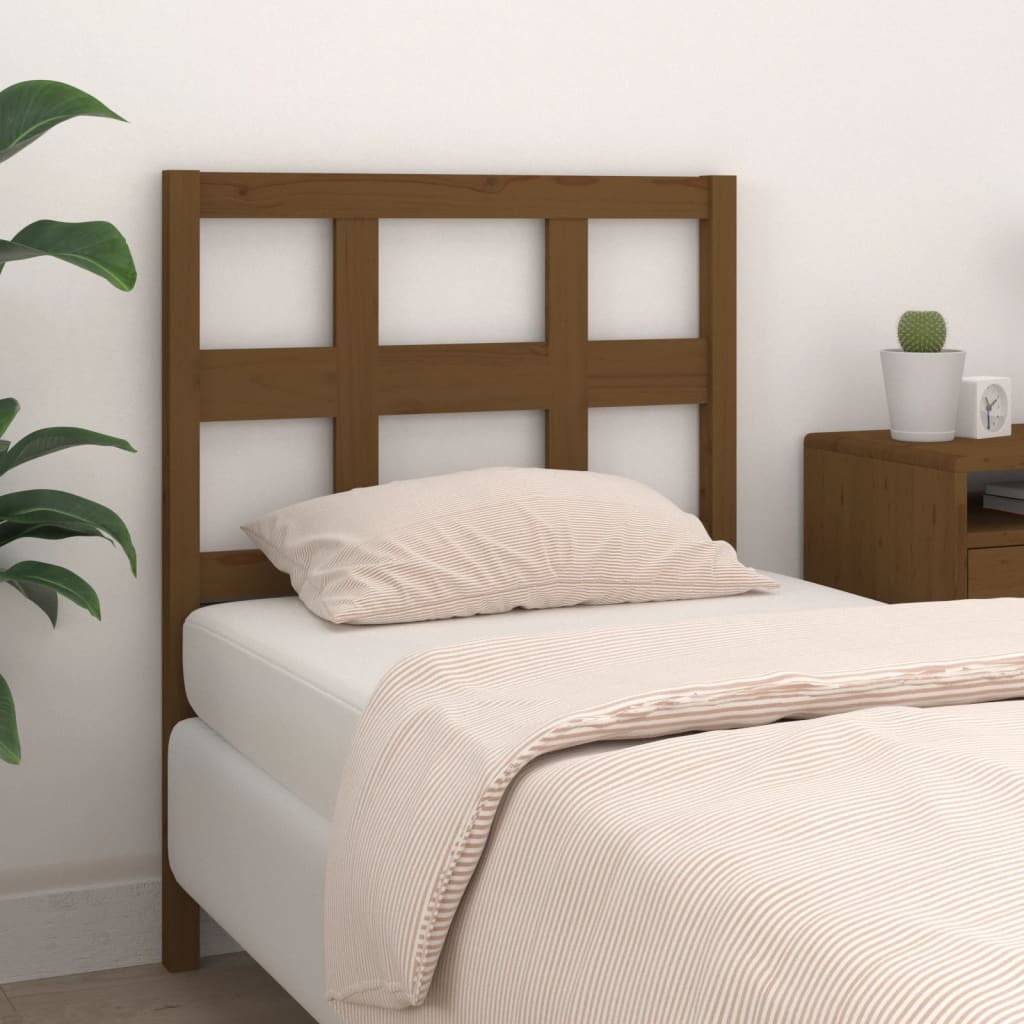Bed Headboard Honey Brown 95.5x4x100 cm Solid Wood Pine