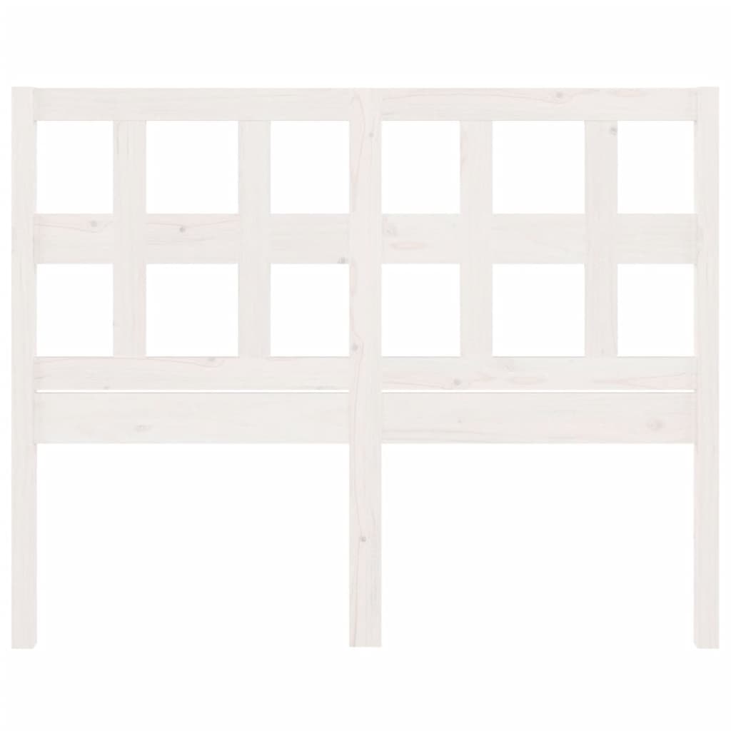 Bed Headboard White 205.5x4x100 cm Solid Wood Pine