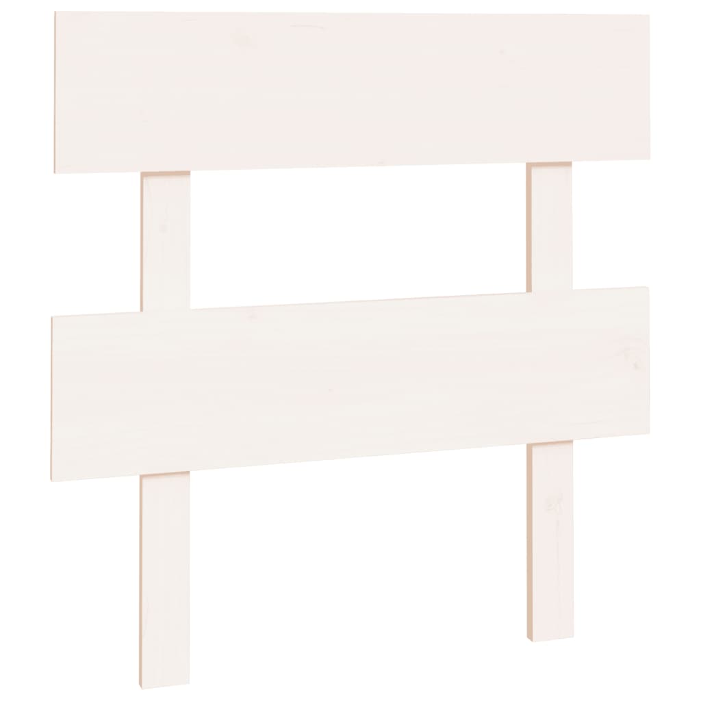 Bed Headboard White 93.5x3x81 cm Solid Wood Pine