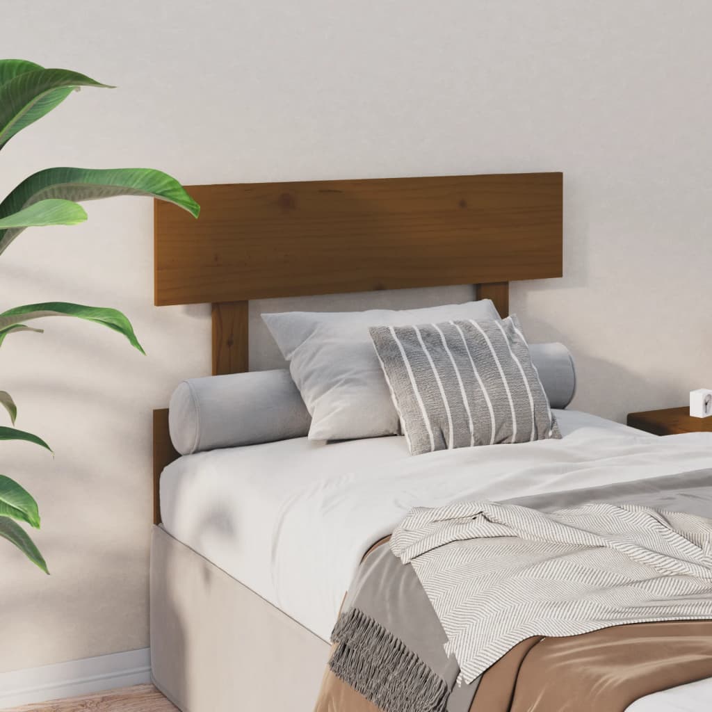 Bed Headboard Honey Brown 93.5x3x81 cm Solid Wood Pine