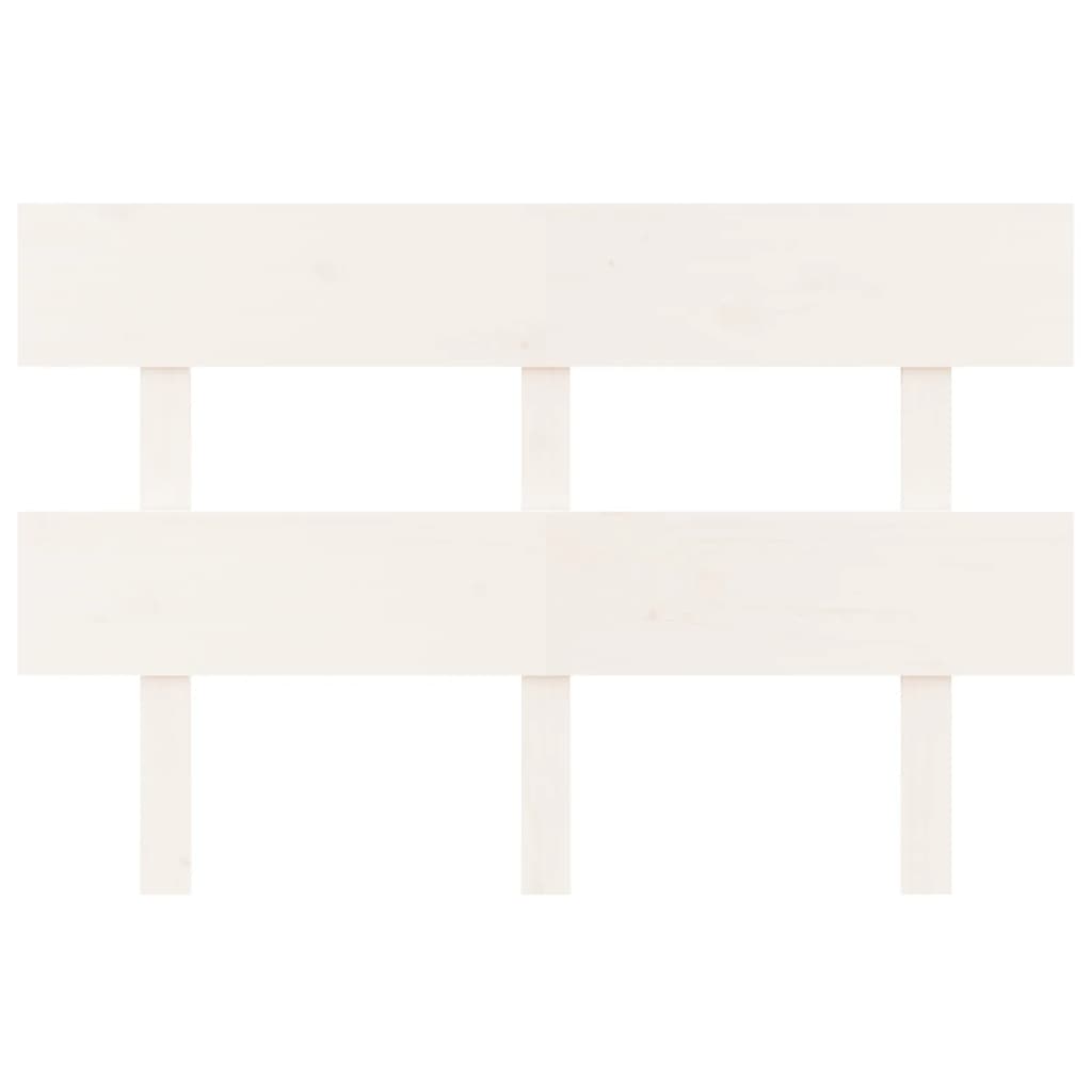 Bed Headboard White 124x3x81 cm Solid Wood Pine