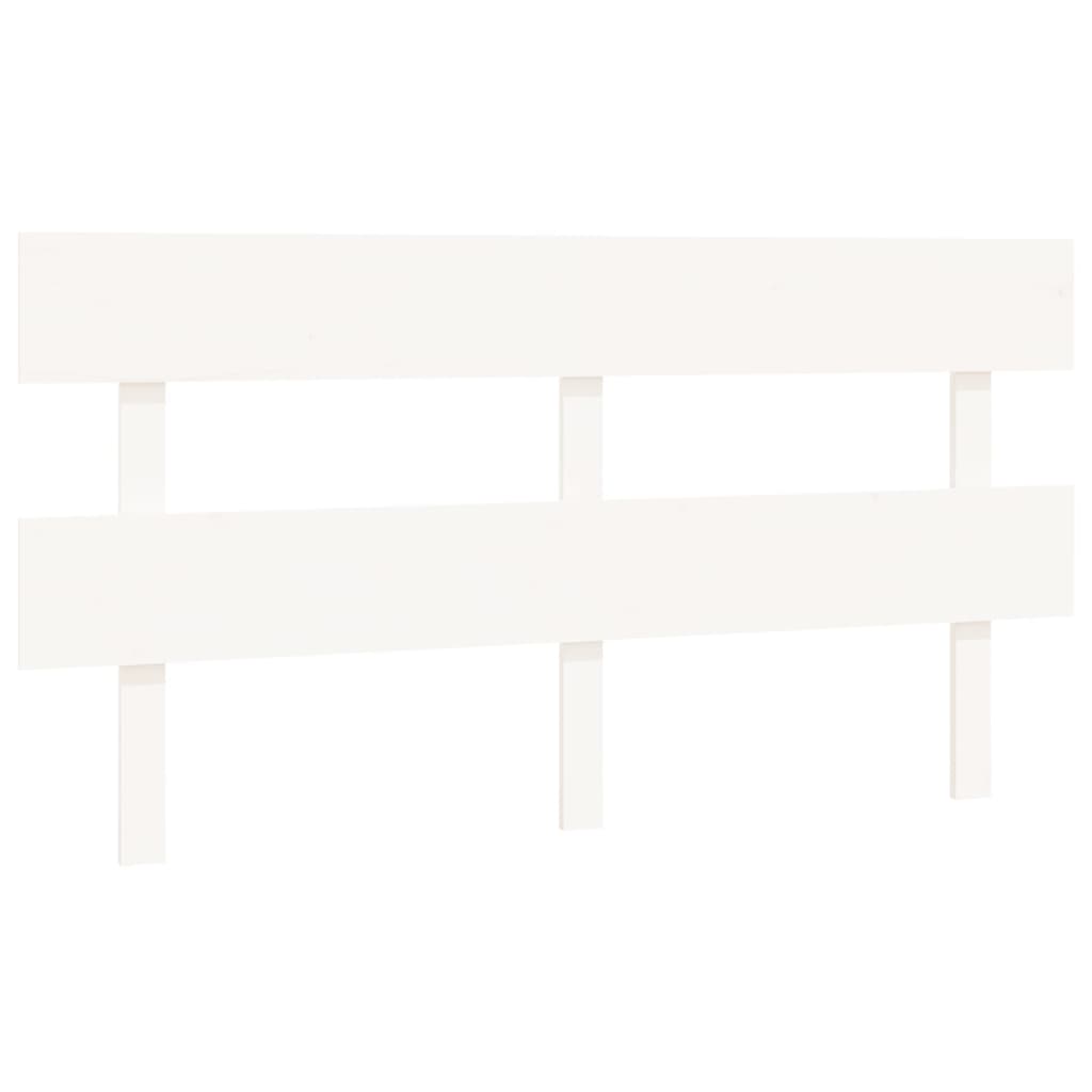 Bed Headboard White 164x3x81 cm Solid Wood Pine