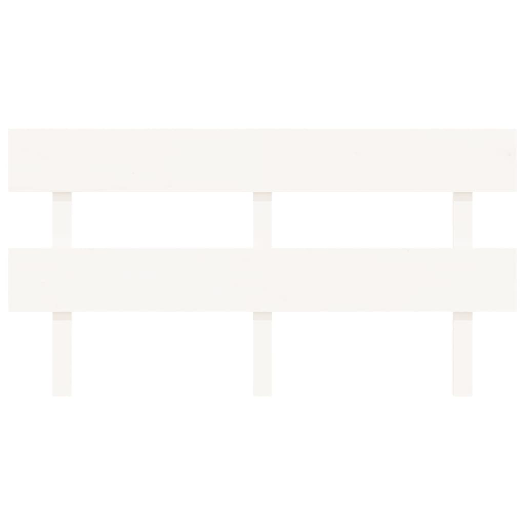 Bed Headboard White 164x3x81 cm Solid Wood Pine
