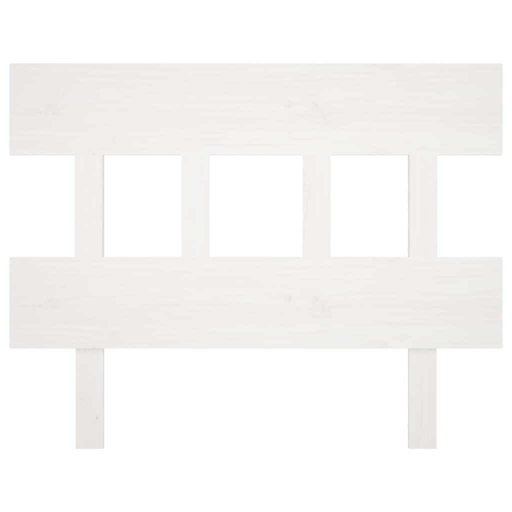 Bed Headboard White 93.5x3x81 cm Solid Wood Pine