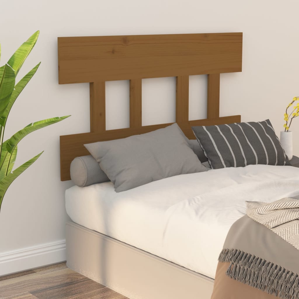 Bed Headboard Honey Brown 93.5x3x81 cm Solid Wood Pine