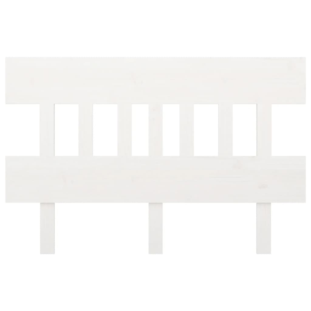 Bed Headboard White 163.5x3x81 cm Solid Wood Pine